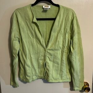 Lime Green Talbots Cardigan
